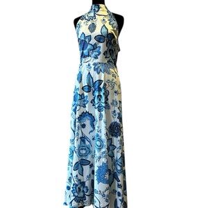 SHEIN Blue Floral Maxi Dress size large